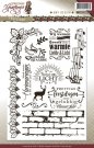 Amy Design Clear Stamp Set - Christmas Greetings Text (12 stamps)
