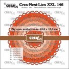 Crealies Crea-Nest-Lies XXL Dies - Big open scalloped circles (6 dies)