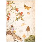 Stamperia A4 Rice Paper Sheet - Woodland Butterfly