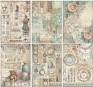 Stamperia A4 Rice Paper Selection - Brocante Antiques (6 sheets)
