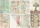 Stamperia A6 Rice Paper - Brocante Antiques Backgrounds (8 sheets)
