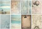 Stamperia A6 Rice Paper Pack - Sea Land Backgrounds (8 sheets)