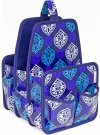 Everything Mary Makers Large Deluxe Caddy - Blue Quatrefoil Print with Navy Trim