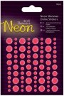 Docrafts Shimmer Dome Stickers - Neon Pink (80 pack)