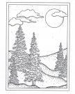 Creative Expressions Umounted Stamp Plate - Winter Trees Background Stamp