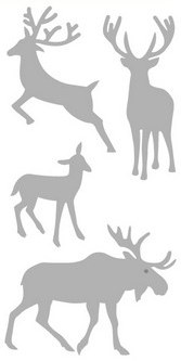 CraftEmotions Dies - Moose, Deer Card