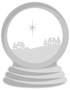 CraftEmotions Dies - Snow Globe with Houses