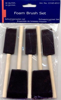 Foam Brush Set Assortment (5 brushes)