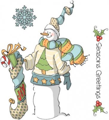 Art Impressions Cling Rubber Stamp - Seasons Greetings