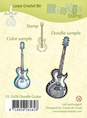 Leane Creatief Clear Stamps - Doodle Guitar
