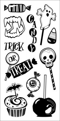 Inkadinkado Clear Stamps - Halloween Treats