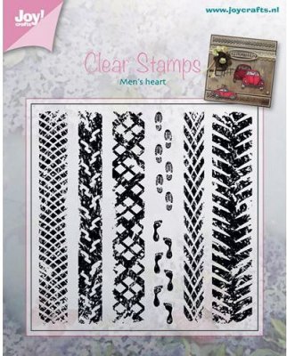 Joy Crafts Clear Stamp Set - Mans Heart Tyres