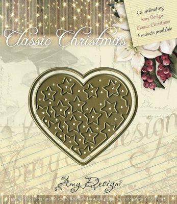 Amy Design Dies - Classic Christmas Star-filled Heart
