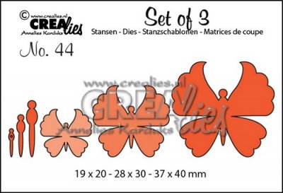 Crealies Set of 3 dies no. 44 Butterflies 6