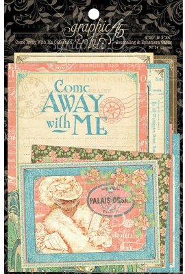 Graphic 45 Come Away With Me Journaling & Ephemera Cards