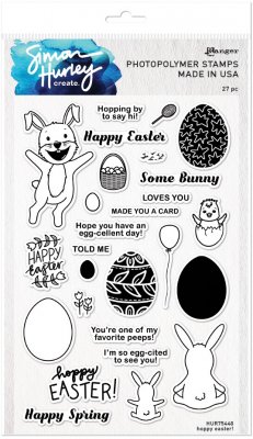 Simon Hurley Create 6”x9” Clear Stamps - Hoppy Easter