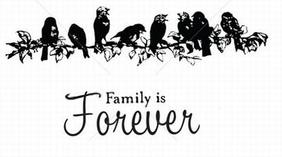 Itty Bitty Authentique Rubber Stamp - Family is Forever
