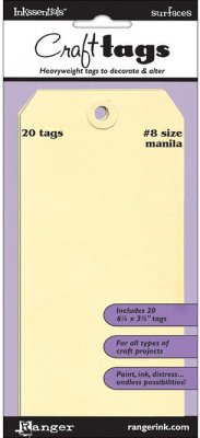 Ranger Inkssentials Manila Surfaces - Tag #8 (20 pack)