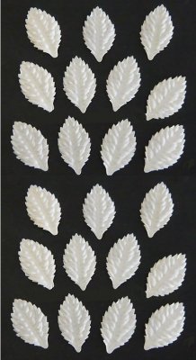 Mulberry Paper Leaves - White 30mm (20 pack)