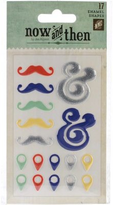 My Minds Eye Now & Then Izzy Adhesive Enamel Shapes - Smile (17 pack)