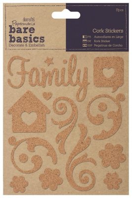 Docrafts Cork Stickers - Family Swirls (17 pieces)