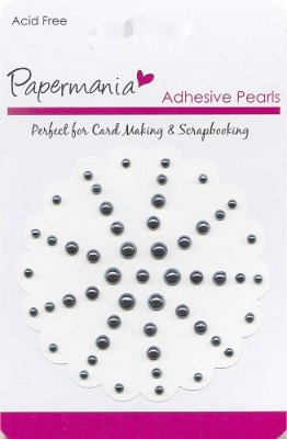 Docrafts Adhesive Pearls - Gun Metal