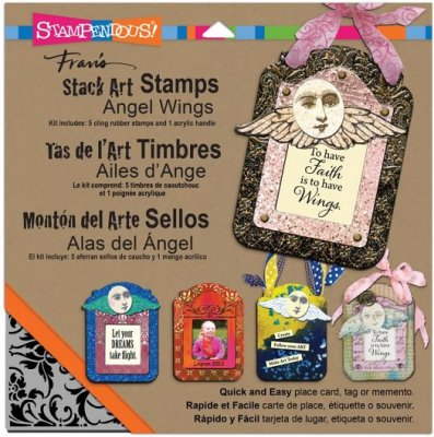 Stampendous Stack Art Cling Stamp Kit - Angel Wings