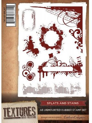 Crafters Companion Textures A6 Unmounted Stamp - Splats and Stains