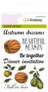 Craftemotions A6 Clearstamp Set - Autumn Woods Pumpkin Apple Pear