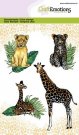 CraftEmotions A6 Clearstamps - Giraffe and Cubs