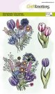 CraftEmotions A6 Clearstamp Set - Tulip Bouquet