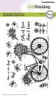 CraftEmotions A6 Clearstamp Set - Have A Nice Day Bicycles