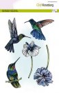 CraftEmotions A5 Clearstamp Set - Hummingbird