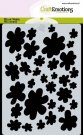 CraftEmotions A6 Mask Stencil - Background Flowers