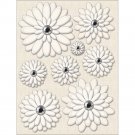 K&Company Elegance Grand Adhesions - Glittered With Gems Daisies