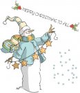 Art Impressions Christmas Cling Rubber Stamp Set - Merry Christmas To All