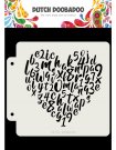 Dutch Doobadoo 16,3x14,8cm Dutch Mask - Alphabet Heart