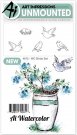 Art Impressions Cling Rubber Stamp Set - Watercolor Birds