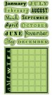 Inkadinkado Inkadinkaclings Stamps - Month Data Calendar