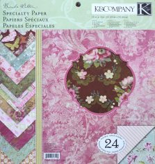 K & Company - BW Madeline 12"x12" double-sided Specialty Paper Pad (24 sheets)