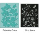 Sizzix Textured Impressions Embossing Folder with Stamp - Silhouette Vines Set by Hero Arts