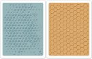 Sizzix Texture Fades Embossing Folders 2 Pack - Bubble & Honeycomb Set by Tim Holtz