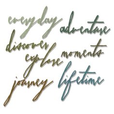 Sizzix Thinlits Die Set - Handwritten Journey by Tim Holtz (7 dies)
