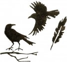 Sizzix Thinlits Die Set - Feather & Ravens by Tim Holtz (4 dies)