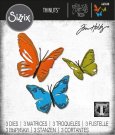 Sizzix Thinlits Die Set - Brushstroke Butterflies by Tim Holtz (3 dies)