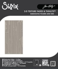 Sizzix 2D Texture Fades Embossing Folder with Thinlits Dies - Vault Side-Order Laboratory (1 folder + 14 dies)