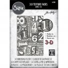Sizzix 3D Texture Fades A5 Embossing Folder - Numbered Large by Tim Holtz