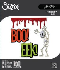 Sizzix Thinlits Die Set - Vault Frights + Bones by Tim Holtz (10 dies)