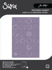 Sizzix 2D Texture Fades A5 Embossing Folder - Large Vault Ringer by Tim Holtz