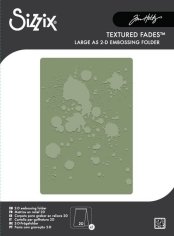 Sizzix 2D Texture Fades A5 Embossing Folder - Vault Ink Splats by Tim Holtz